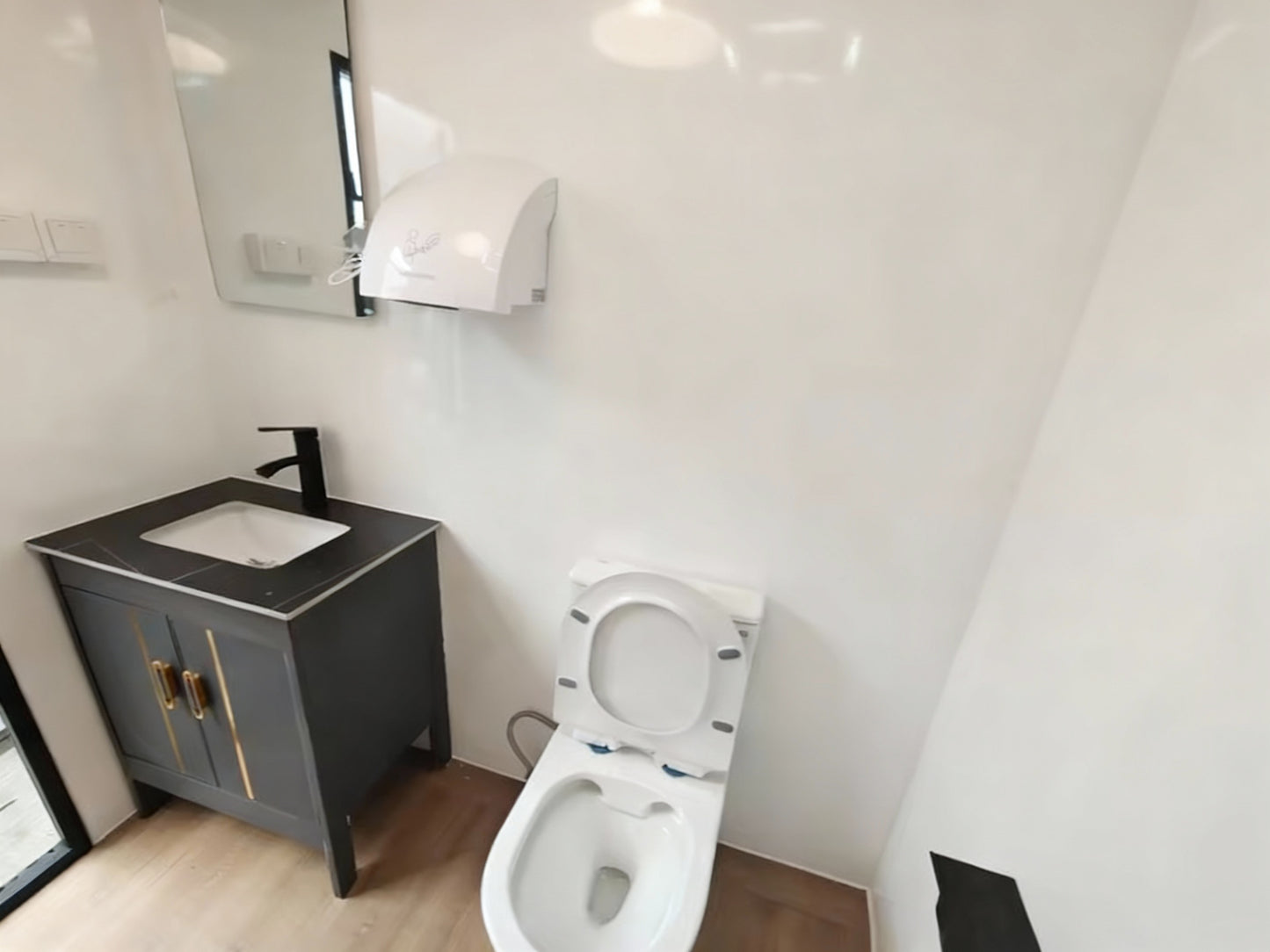 Luxury 4 Person Restroom Trailer interior of toilet