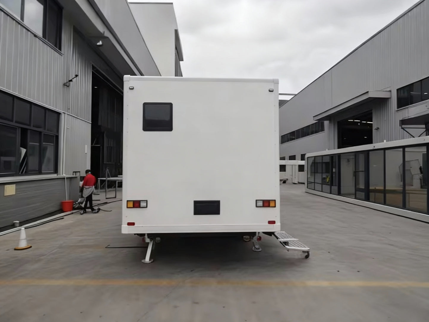 Luxury 4 Person Restroom Trailer side angle