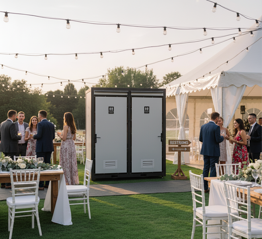 Luxury Porta Potty at a wedding